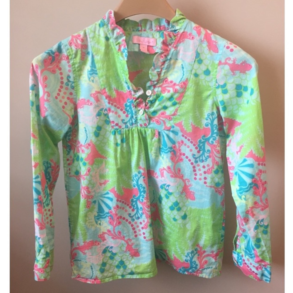Lilly Pulitzer Girls Tunic Top in Checking In