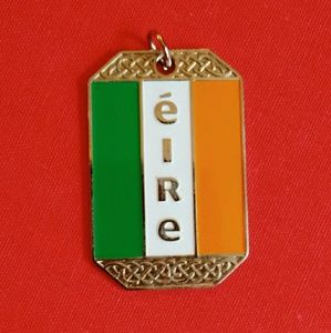 Irish crest dog tag pendant