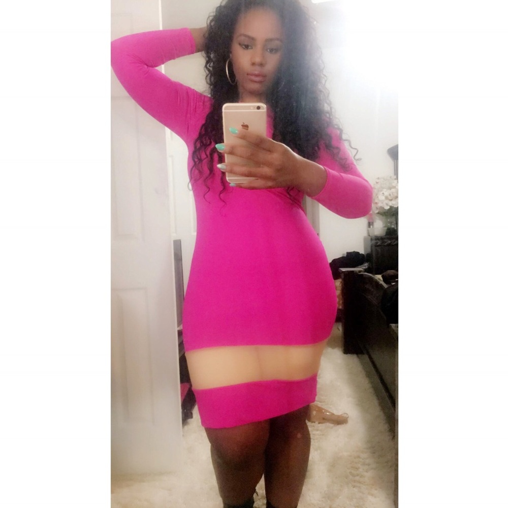 Ekineyo Style Mesh Insert Bodycon.