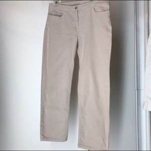 Eileen Fisher cream 5 pocket jeans L 14.