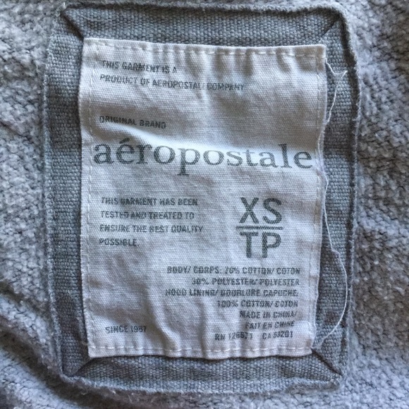 Gray Aeropostale Zip Up Sweatshirt - Picture 3 of 3