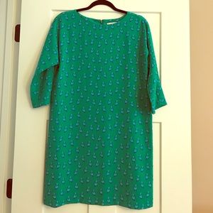 LOFT Bird Pattern Shift Dress