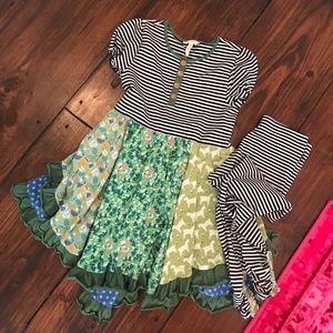Matilda Jane dress + matching leggings.