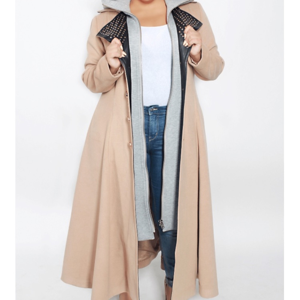 Long trench flare coat XL