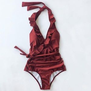 NWT - Cupshe On a Whim Falbala One-piece Swimsuit