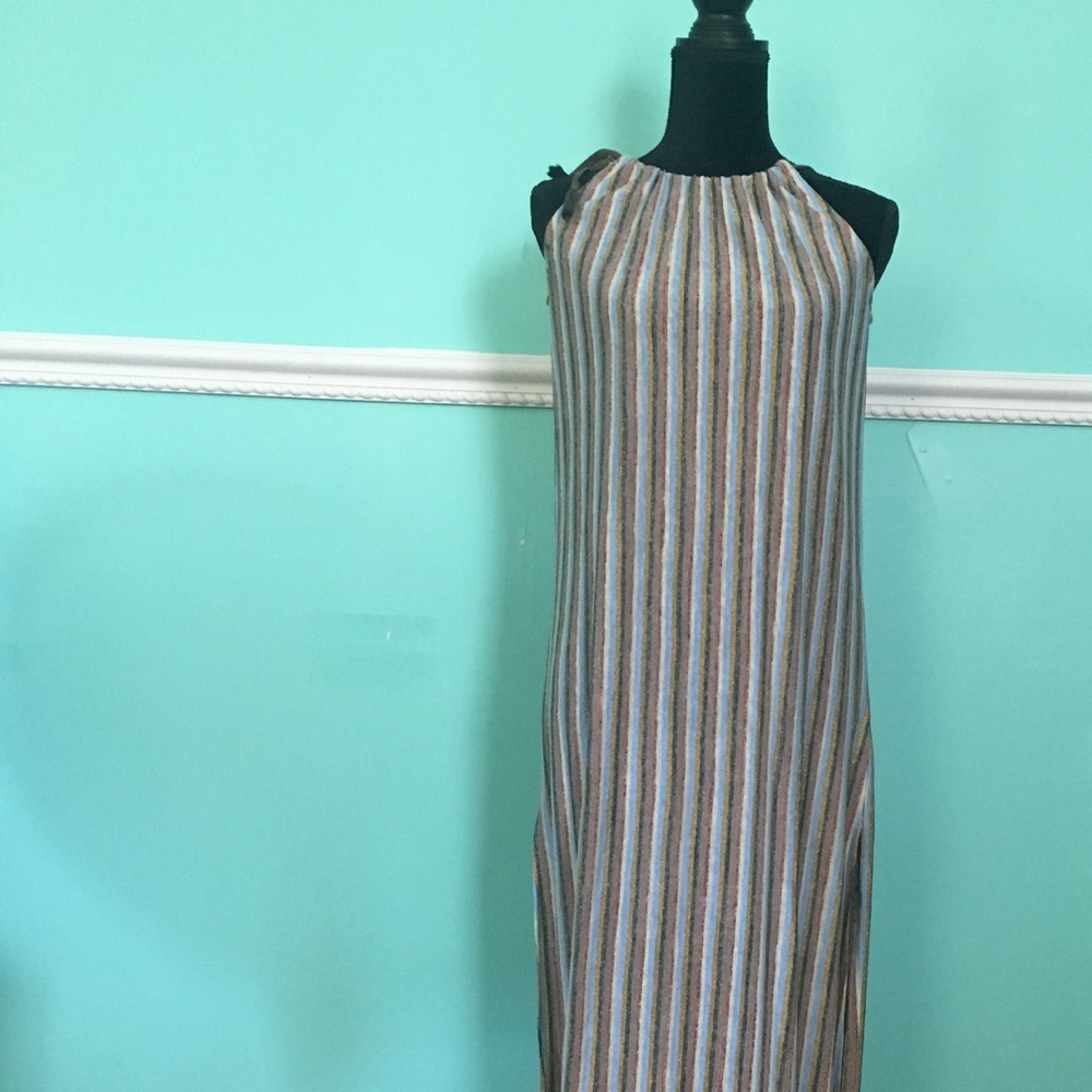 Zara Striped MultiColored Summer Maxi Dress