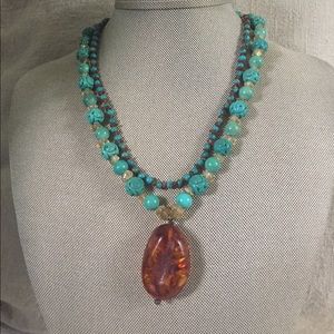 Destination Bliss turquoise & citrine necklace