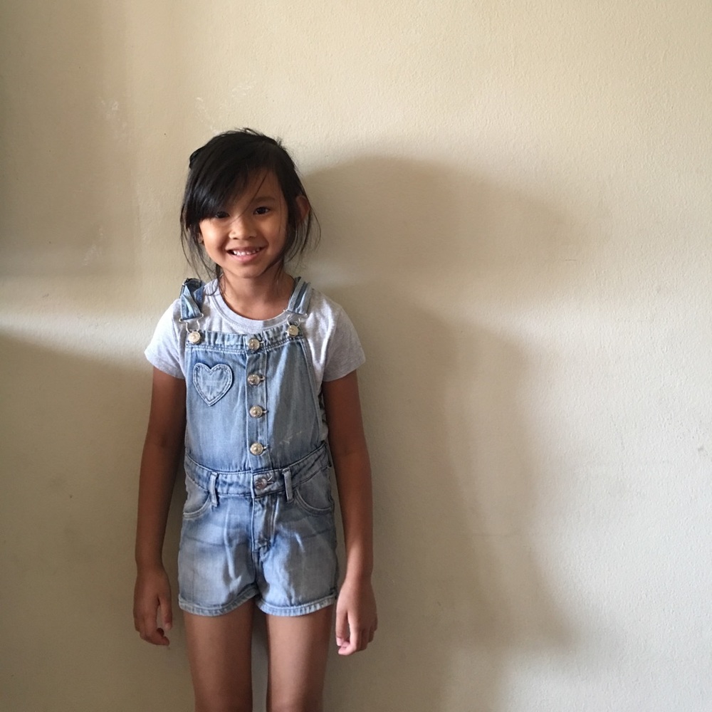 H&M HEART POCKET OVERALLS 4-5y