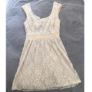 white/cream lace dress