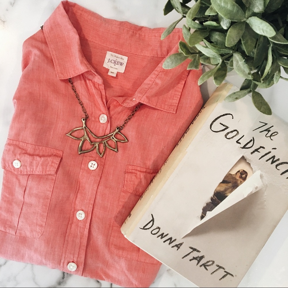 🎉 HP J.Crew Factory The Perfect Shirt Button Up