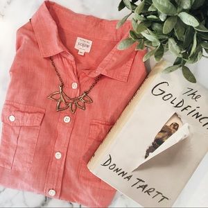 🎉 HP J.Crew Factory The Perfect Shirt Button Up