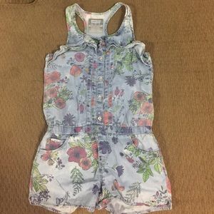 Levi's girls floral jean romper