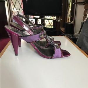 Purple Linea Polo heels