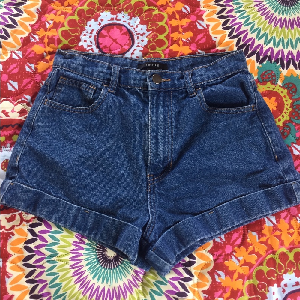 Forever 21 High Waisted Mom Shorts