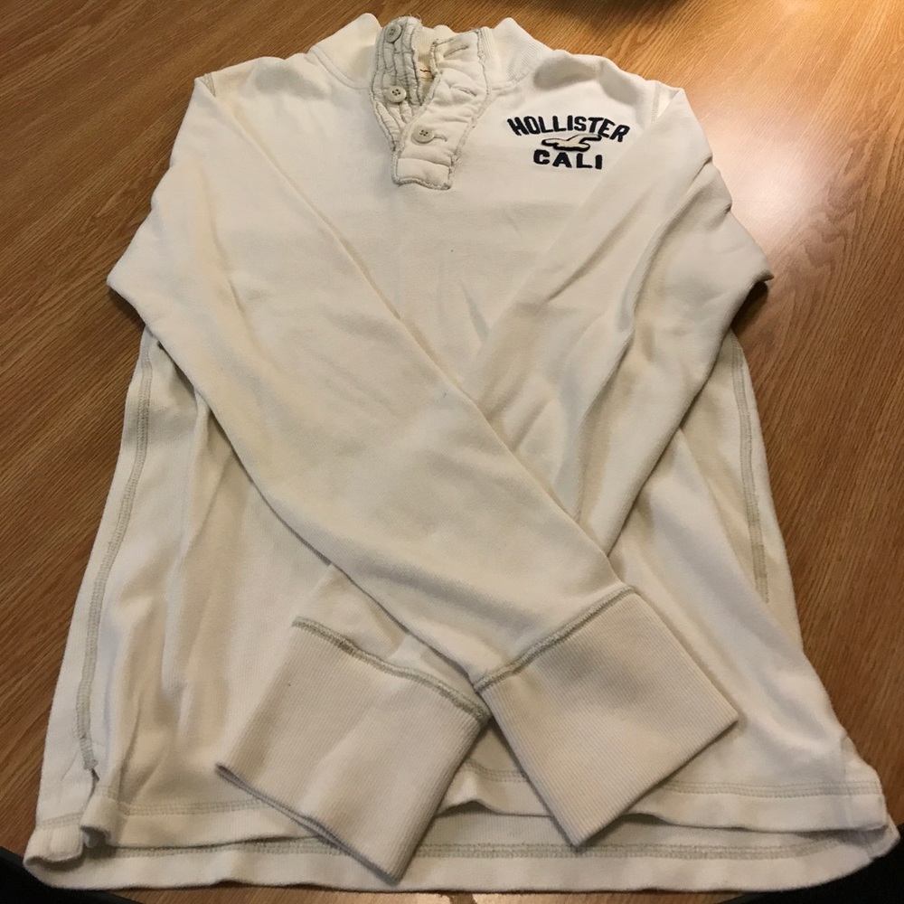 Men's White Hollister Sweater