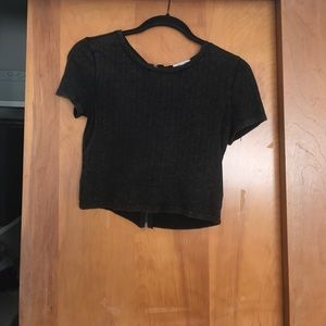 Dirty black crop top from Urban Outfitters.