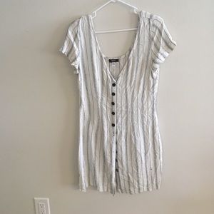 Stripped button up dress