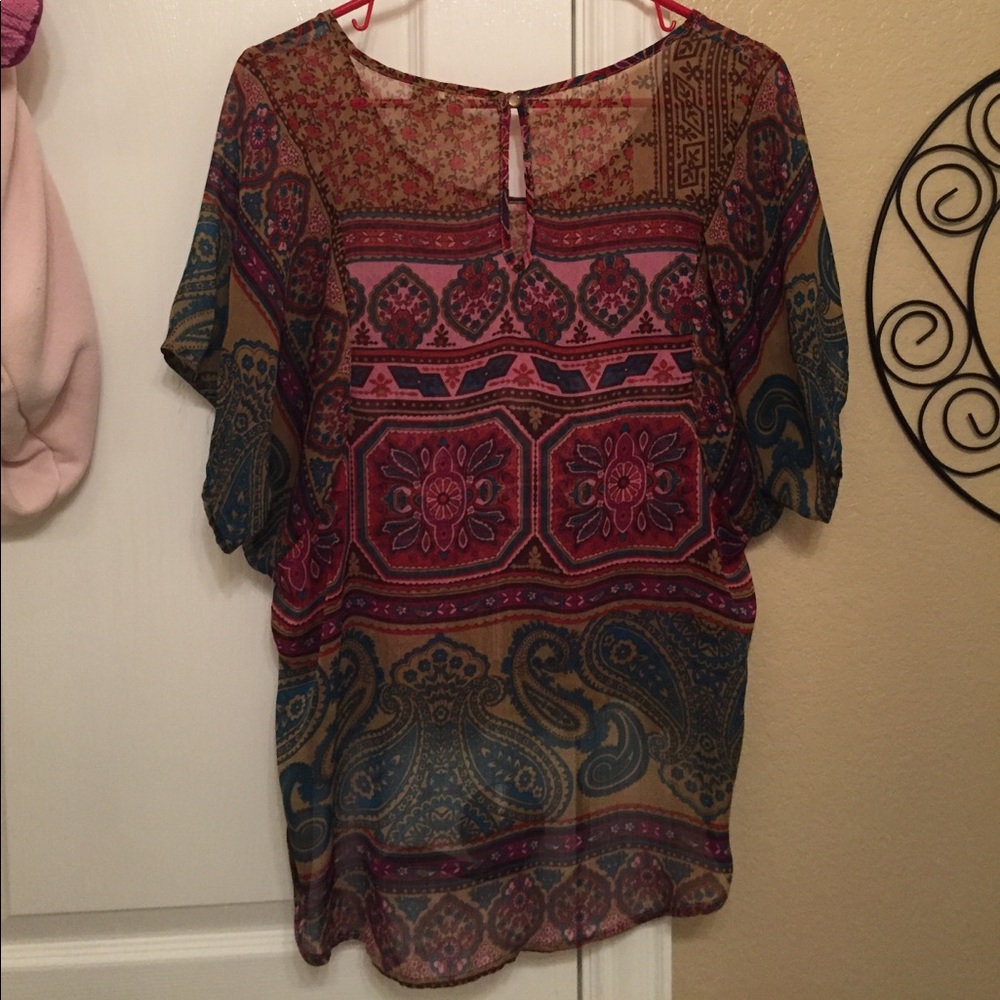 Patterned flow blouse - Picture 2 of 3