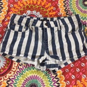 Striped High Waisted Shorts