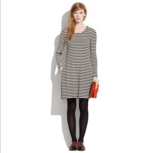 Madewell Stripe Ponte Knit Dress