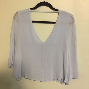 Light Blue Flowy Shirt