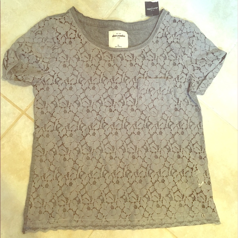 Abercrombie lace gray top