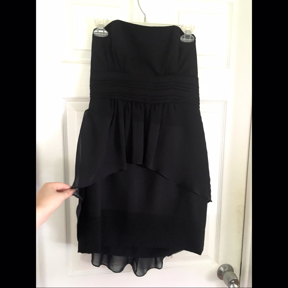 Strapless Black Cocktail Dress