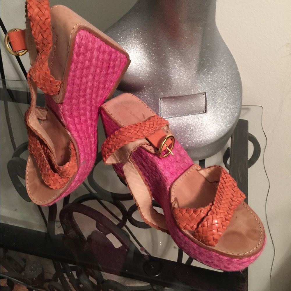 Pink and Orange Sandals
