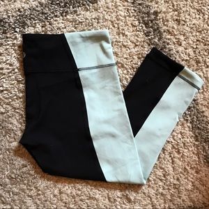 Lululemon capris black & mint green. Size 10