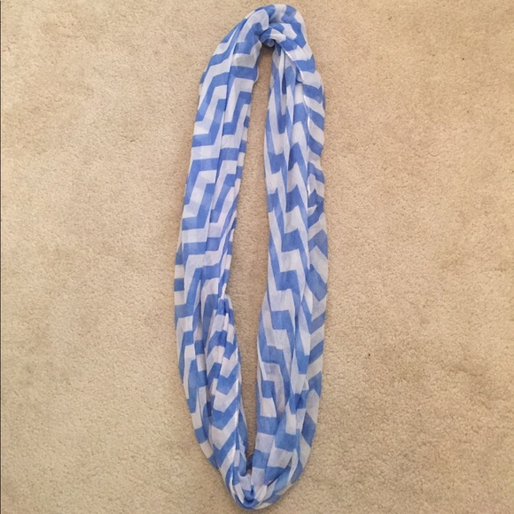 Blue Chevron Infinity Scarf - Picture 2 of 3