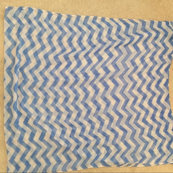 Blue Chevron Infinity Scarf - Picture 3 of 3