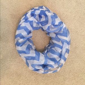 Blue Chevron Infinity Scarf
