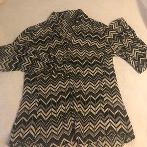 Button up blouse. Silk blend.