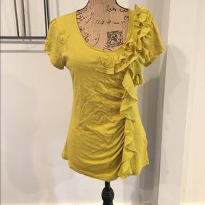 3/$10 Yellow/green comfy blouse