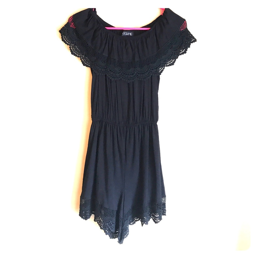 Black romper from ModCloth.