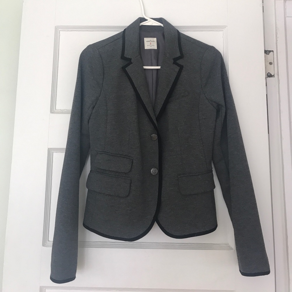 Gap academy blazer in grey with black piping - sz6