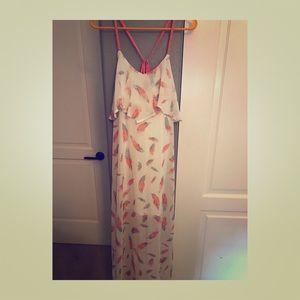 Long feather dress