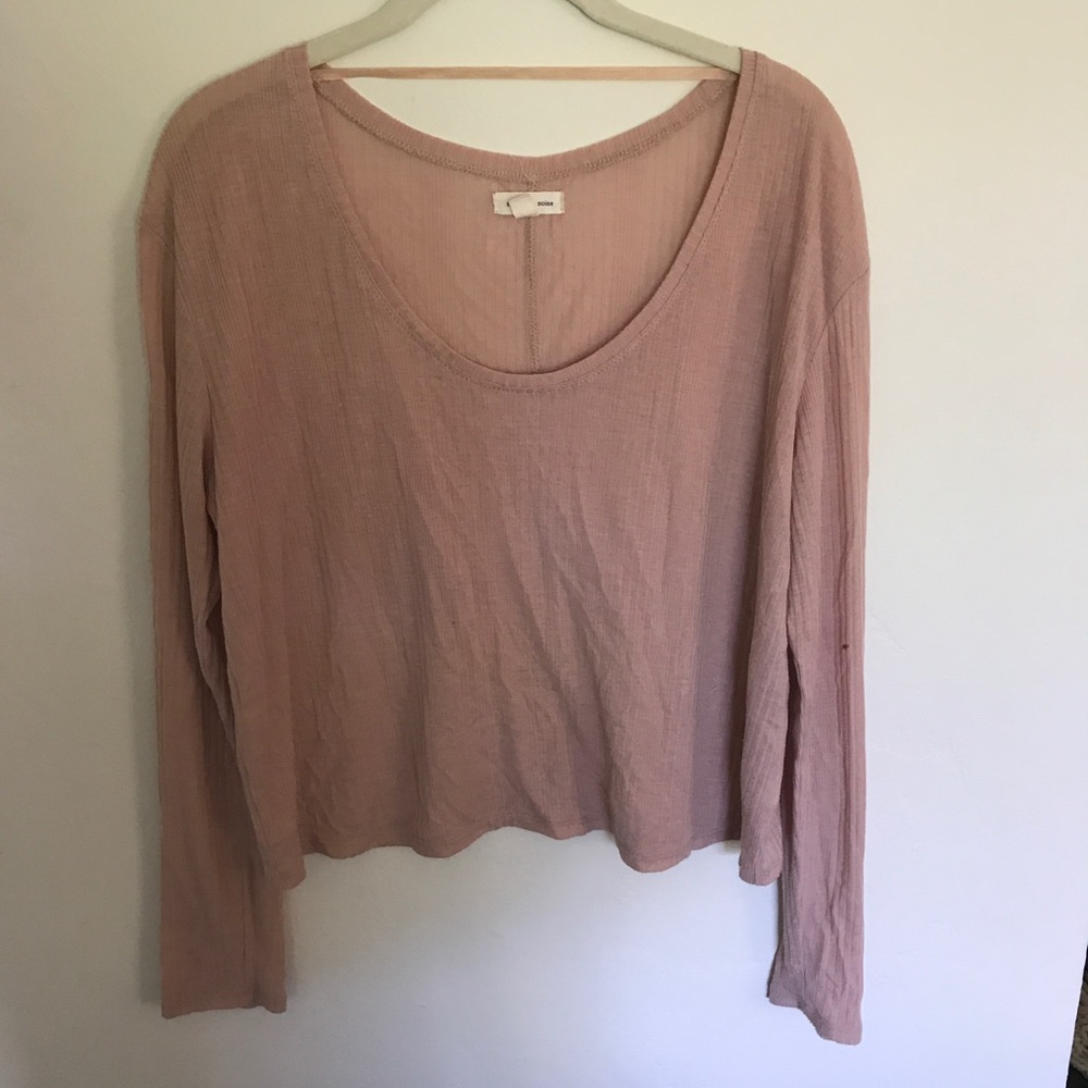 Silence + noise long sleeve blush tee