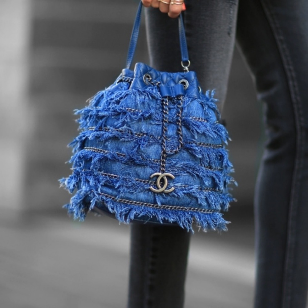 Chanel Denim Bucket Bag