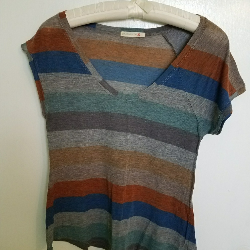 Alternative Asymmetric Striped Tee