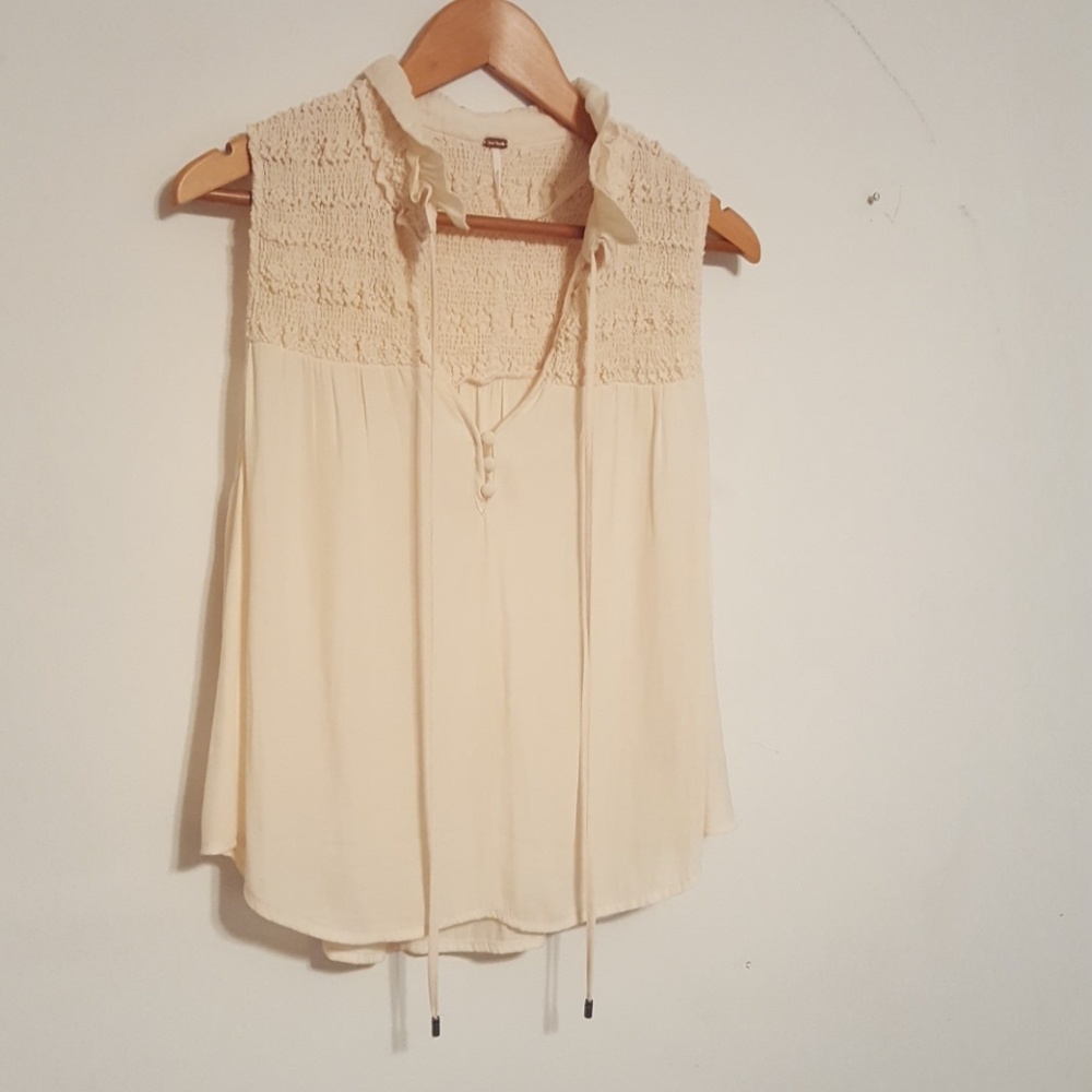 Sleeveless peasant top