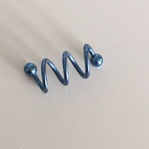 Blue Spiral piercing