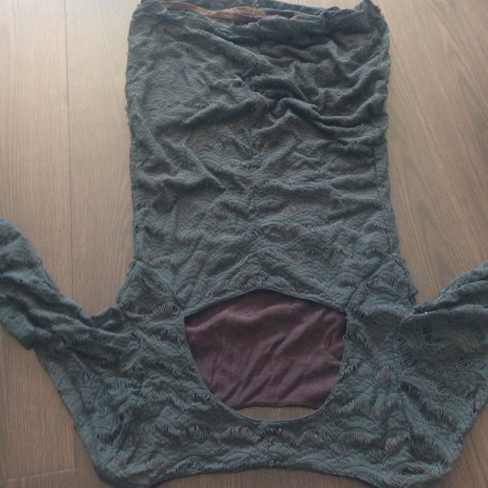 SOLD Free People green dress small - Picture 4 of 5