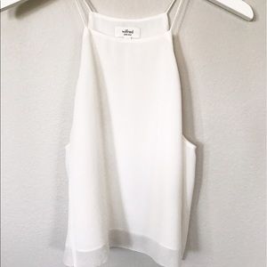 Aritzia High Neck Silk Tank