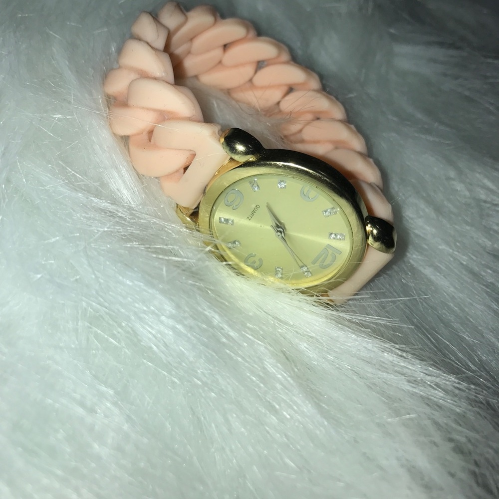 Pink and Gold rubber watch. LAST CHANCE SALE
