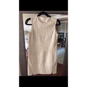 Rag & Bone white leather appliqué dress