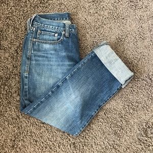 Straight jeans, wide