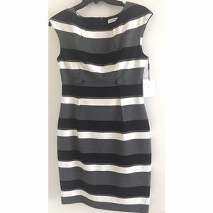 Black/white/gray Calvin Klein dress