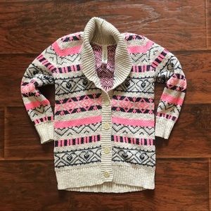 Girls Cherokee Tan Pattern Sweater Like New S