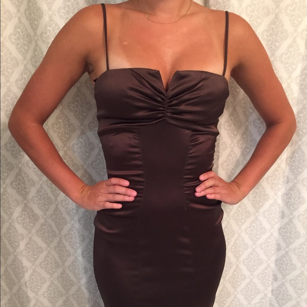 💋Sexy Cache Size 4. Brown Cocktail Dress